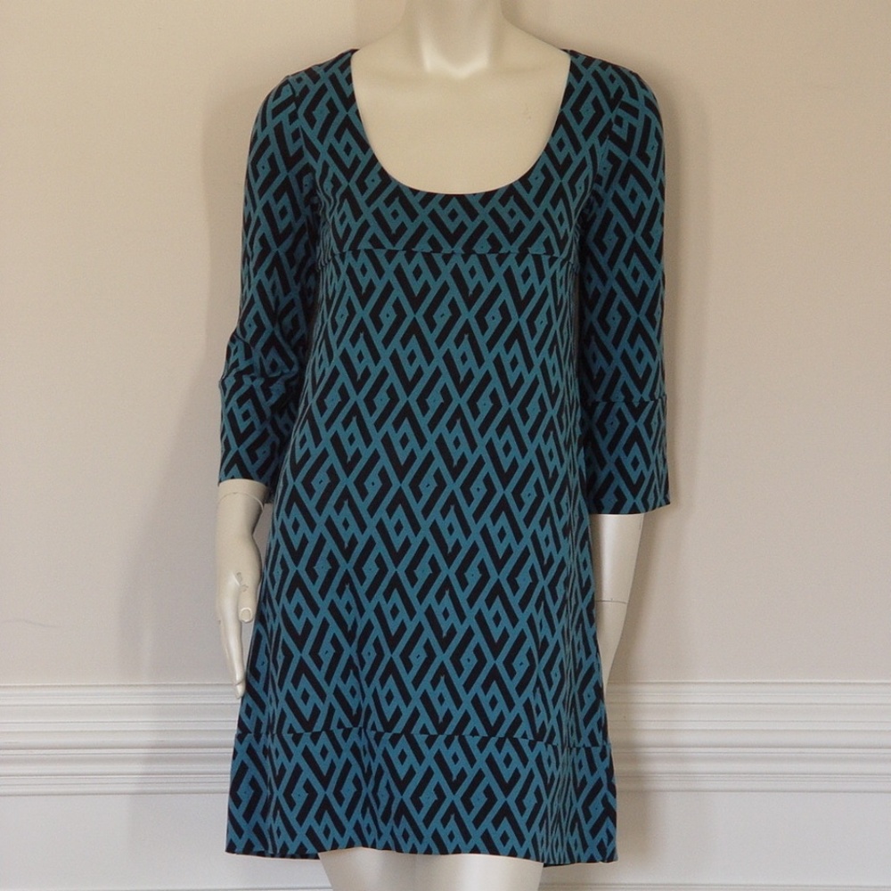 DvF LAETITIA CHINA CLUB TRELLIS DRESS - size 2
